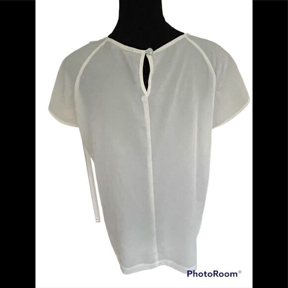 DANIEL Rainn ivory butterfly sleeved top with gathered elastic bodice, size XL - Picture 5 of 7